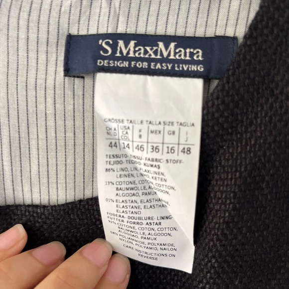 S’MaxMara Linen Fringe Detail Sleeveless Dress - Picture 2 of 7